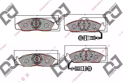 Комплект тормозных колодок DJ PARTS BP1571